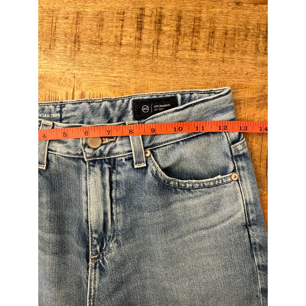 AG Adriano Goldschmied Saige Wide Leg Crop Size 24 High Rise Light Blue Wash 26" - Picture 11 of 15